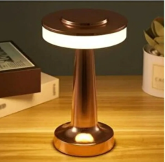 Cata CT-8435 Oslo 3 Işık Gold Renkli Dokunmatik USB Şarjlı Dim Edilebilir Masa Lambası