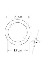 Noas 18w Beyaz Işık Sıva Üstü Yuvarlak Sensörlü Led Panel YL14-1810