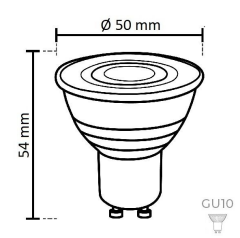 Noas 7W Led Mercekli DİMLENEBİLİR Çanak Ampul 630 Lümen GU10 Duy YL91-0701-D