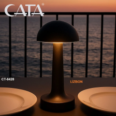 Cata CT-8428 Lizbon 3 Işık Siyah Renk Dokunmatik USB Şarjlı Dim Edilebilir Masa Lambası
