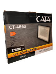 Cata 200w LED Projektör Beyaz Işık 6500k Platinium 17800 Lümen CT-4663