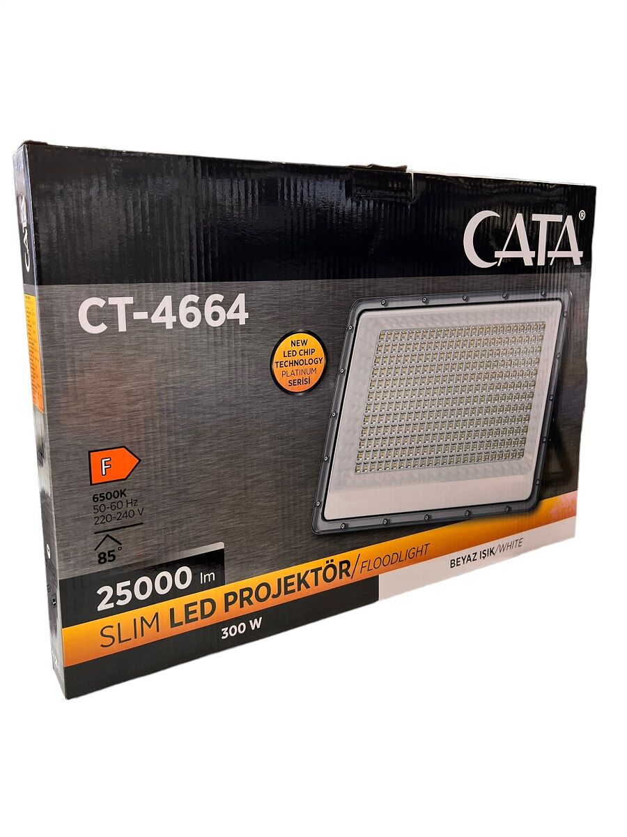 Cata 300w LED Projektör Beyaz Işık 6500k Platinium 25000 Lümen CT-4664
