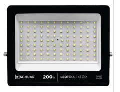 Schuar 200w LED Projektör Ultra Slim Beyaz Işık 6500k 14200 Lümen SC-1721-B