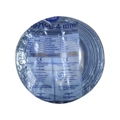 Hes Kablo 4 mm² Nya Tam Bakır TSE Kablo H057V-U  - 100 Metre Siyah