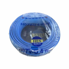 Hes Kablo 4 mm² Nya Tam Bakır TSE Kablo H057V-U  - 100 Metre Mavi