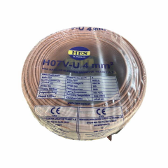 Hes Kablo 4 mm² Nya Tam Bakır TSE Kablo H057V-U  - 100 Metre Kahverengi