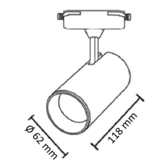 Noas PİCASSO Siyah Ray Spot Kasası YL29-0101 (GU10 Duylu)