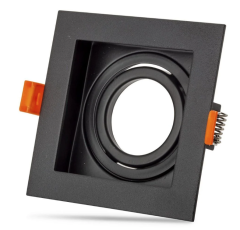 Noas Amazon Siyah Alüminyum Dekoratif Spot Kasası Kare YL60-1360