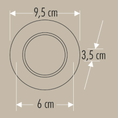 Cata 6W Zebra Led Armatür 3 Renk Işık Siyah - Krom Kasa Ct-5258