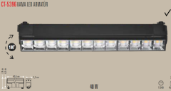 Cata ct-5396 Kama 40w 4000k Günışığı 40,5 Cm Led Ray Spot Armatür