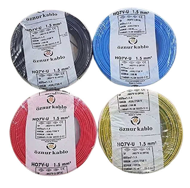 Öznur 1.5 mm² Nya Tam Bakır TSE Kablo H0(5/7V)U/R  - 100 Metre