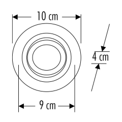 Cata Pars Siyah Yuvarlak Alüminyum Dekoratif Spot Kasası CT-5224