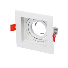 Cata Pars Beyaz Kare Alüminyum Dekoratif Spot Kasası CT-5230