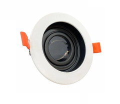 Cata Pars Beyaz-Siyah Yuvarlak Alüminyum Dekoratif Spot Kasası CT-5221