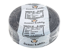 Öznur 6 mm² Nya Tam Bakır TSE Kablo H0(5/7V)U/R  - 100 Metre Siyah