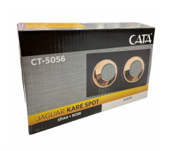 Cata Jaguar Siyah-Bakır Kare Dekoratif İkili Spot Kasası CT-5056