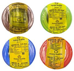 Öznur 2.5 mm² Nya Halogen Free Tam Bakır TSE Kablo H0(5/7Z1)U/R  - 100 Metre