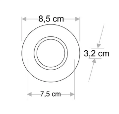 Cata Lion Siyah Kare Dekoratif Spot Kasası (Daire Delik Çapı) CT-5090