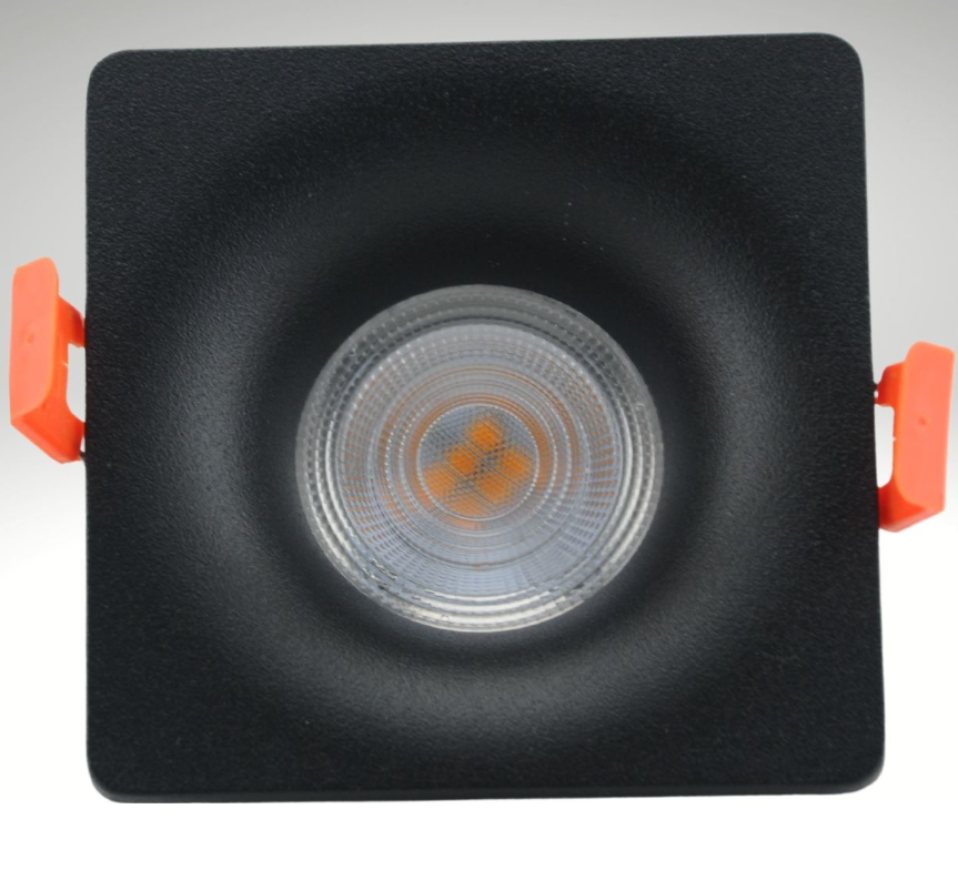 Cata Lion Siyah Kare Dekoratif Spot Kasası (Daire Delik Çapı) CT-5090