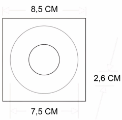 Cata Lion Siyah Yuvarlak Dekoratif Spot Kasası (Daire Delik Çapı) CT-5091