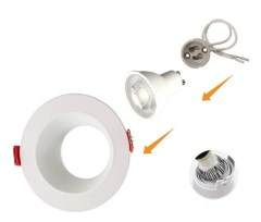 Cata Jaguar Beyaz Yuvarlak Dekoratif Spot Kasası CT-5040