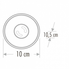 Cata Foça Siyah-Platin 10x10cm Alüminyum Dekoratif Boş Spot Kasası CT-5421 SP