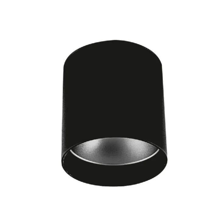 Cata Foça Siyah-Platin 10x10cm Alüminyum Dekoratif Boş Spot Kasası CT-5421 SP