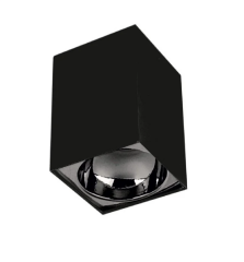 Cata Bergama Siyah-Platin 10x10cm Alüminyum Dekoratif Boş Spot Kasası CT-5420 SP