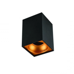 Cata Bergama Siyah-Bakır 10x10cm Alüminyum Dekoratif Boş Spot Kasası CT-5420 SP