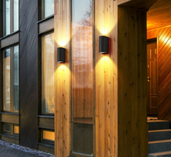 Cata İbiza Siyah Çift Yönlü Dış Mekan Alüminyum Aplik Boş Kasa Ct-7062