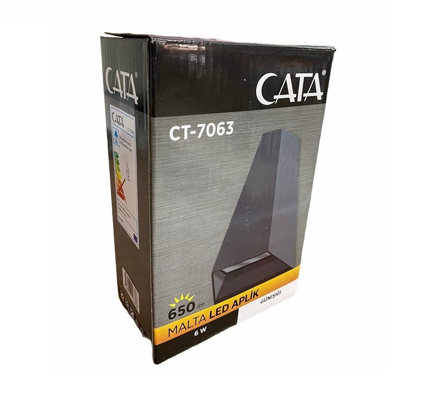 Cata Malta 6w Günışığı 3200 Kelvin Led Aplik Dış Mekan IP44 CT-7063