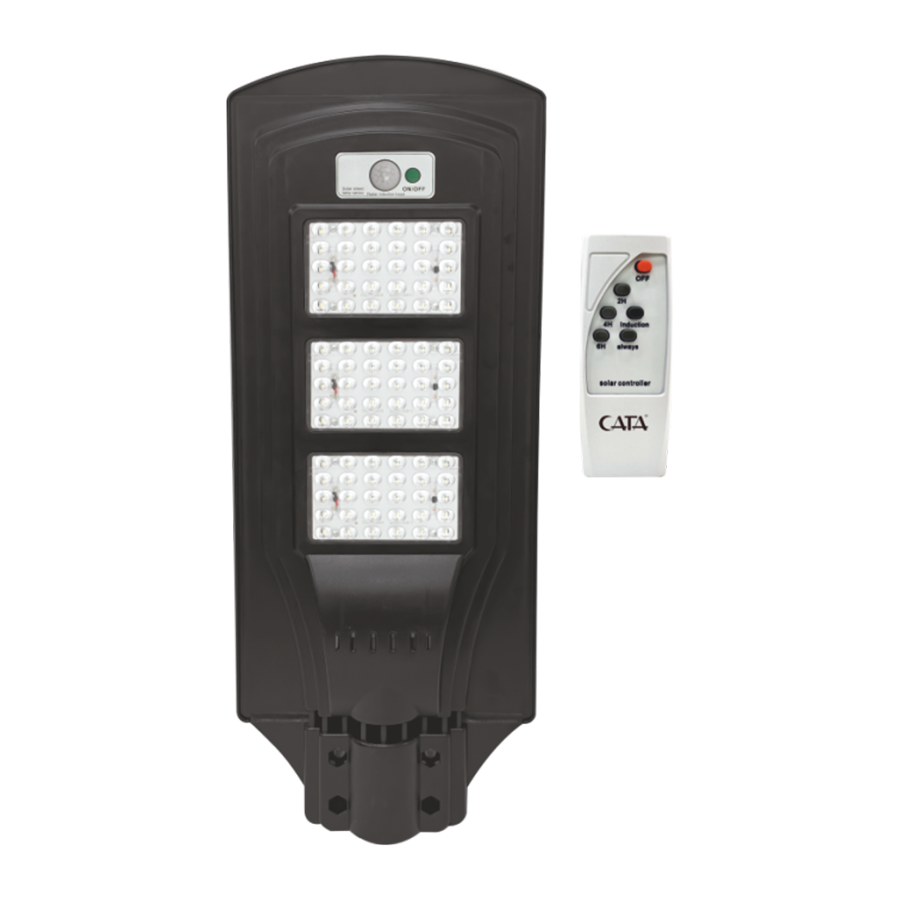 Cata 180W Beyaz Işık 6500K Sensörlü Led Kumandalı Solar Sokak Armatürü CT-4692