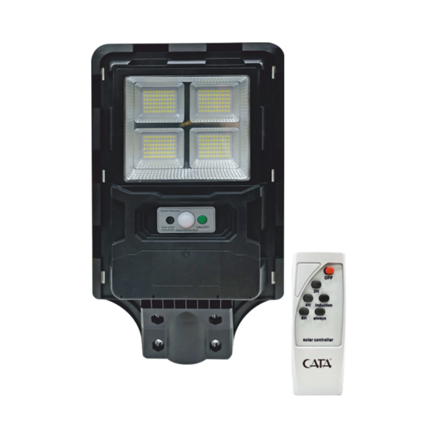 Cata 200W Beyaz Işık 6500K Sensörlü Led Kumandalı Solar Sokak Armatürü CT-4640