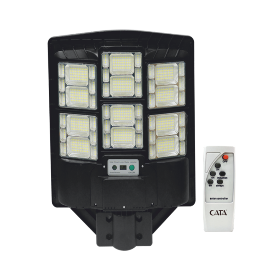 Cata 600W Beyaz Işık 6500K Sensörlü Led Kumandalı Solar Sokak Armatürü CT-4643