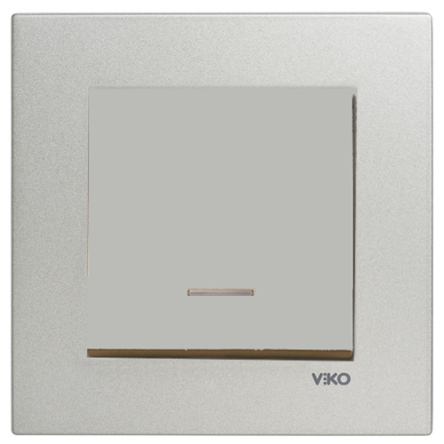 Viko Artline Novella Saten Işıklı Anahtar ÇERÇEVELİ