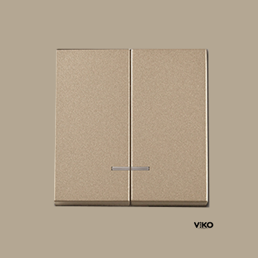 Viko Artline Novella Bronz Işıklı Komütatör ÇERÇEVELİ