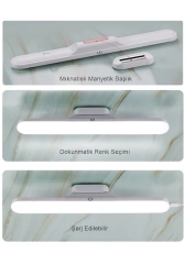 Cata Ct-5249 Şarjlı Led Işık Usb Şarjlı Kablosuz Mıknatıslı Led Lamba 3 Farklı Işık Rengi