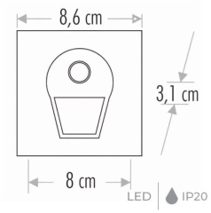 Cata 1W Ct-5170b Sensörlü Fotoselli Koridor Armatürü Led Aydınlatma Beyaz Kasa