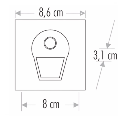 Cata 1W Ct-5170s Sensörlü Fotoselli Koridor Armatürü Led Aydınlatma Füme Kasa