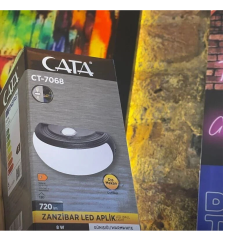 Cata Zanzibar 8w Günışığı 3200 Kelvin Led Aplik Dış Mekan IP44 CT-7068