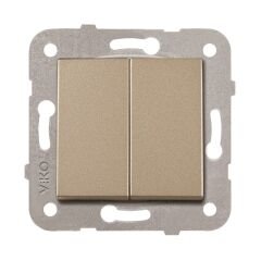 Viko Artline Novella Bronz İkili Anahtar Komütatör Çerçevesiz 92605202