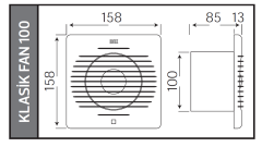 Horoz 100'lük Fan 10CM Banyo ve Mutfak Aspiratörü 500 000 100