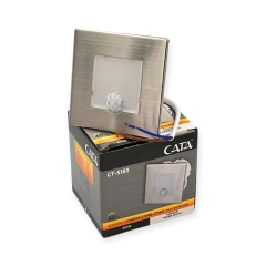 Cata 1,5W Ct-5183 Sensörlü Koridor Kare Led Aydınlatma Satin Kasa