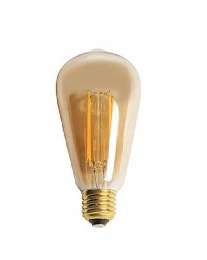 Cata 8W CT-4290 Rustik Uzun Filament Led Ampul ST64  - Sarı Işık (2700K)