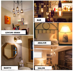 Cata 4W CT-4298 Rustik Tüp Led Ampul - Sarı Işık (2700K)