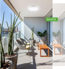 Horoz Artos 20W Yuvarlak Beyaz Led Nem Su Geçirmez Banyo Bahçe Modern Tavan Lambası