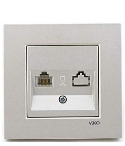 Viko Artline Novella Saten Tekli Data Cat-6 İnternet Prizi ÇERÇEVELİ