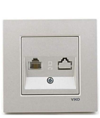 Viko Artline Novella Saten Tekli Data Cat-6 İnternet Prizi ÇERÇEVELİ