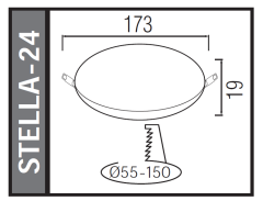 Horoz 24w Sıva Altı Ayarlı Çerçevesiz Led Panel Yuvarlak Stella-24