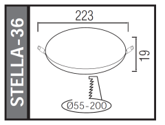 Horoz 36w Sıva Altı Ayarlı Çerçevesiz Led Panel Yuvarlak Stella-36